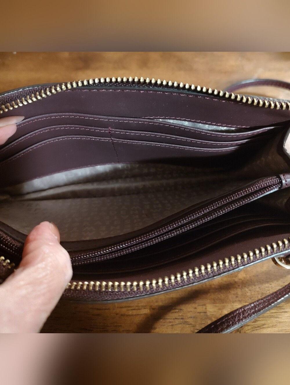 kate spade Pebbled Leather Crossbody in Burgundy - Picture 7 of 16